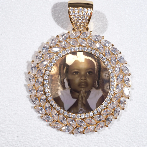 Large 3D Wheat Ear Custom Picture Pendant