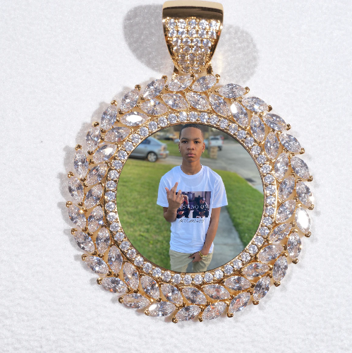 Large 3D Wheat Ear Custom Picture Pendant