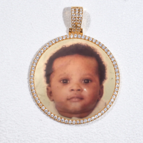 MEDIUM 3D CIRCLE CUSTOM PICTURE PENDANT