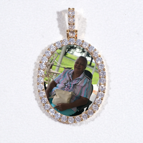 3D Oval Custom Picture Pendant