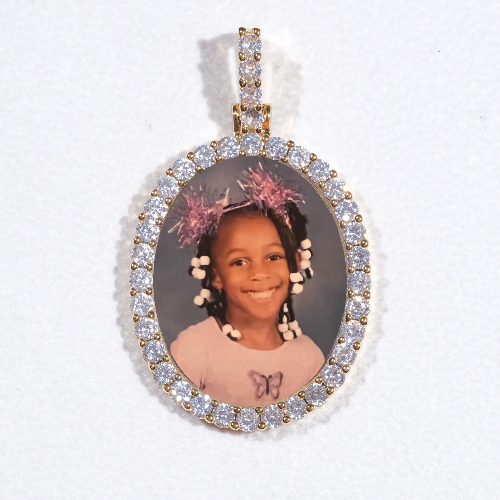 3D Oval Custom Picture Pendant