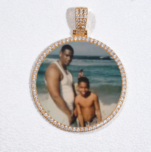 MEDIUM 3D CIRCLE CUSTOM PICTURE PENDANT