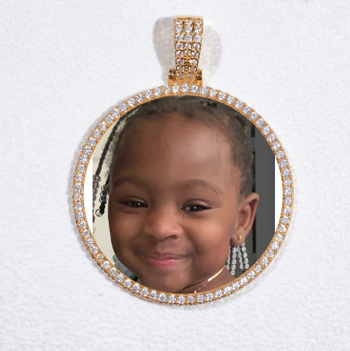 MEDIUM 3D CIRCLE CUSTOM PICTURE PENDANT