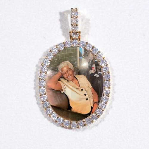3D Oval Custom Picture Pendant
