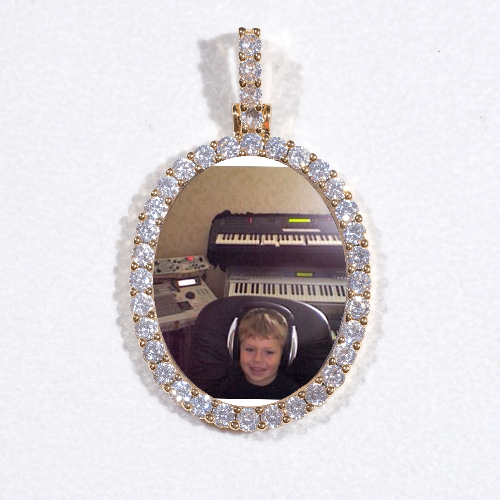 3D Oval Custom Picture Pendant