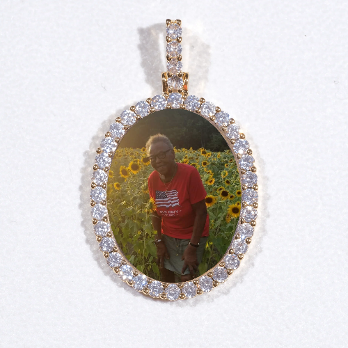 3D Oval Custom Picture Pendant