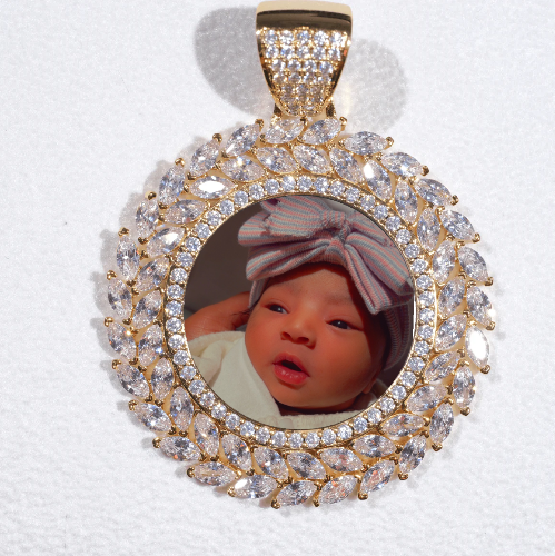 Large 3D Wheat Ear Custom Picture Pendant
