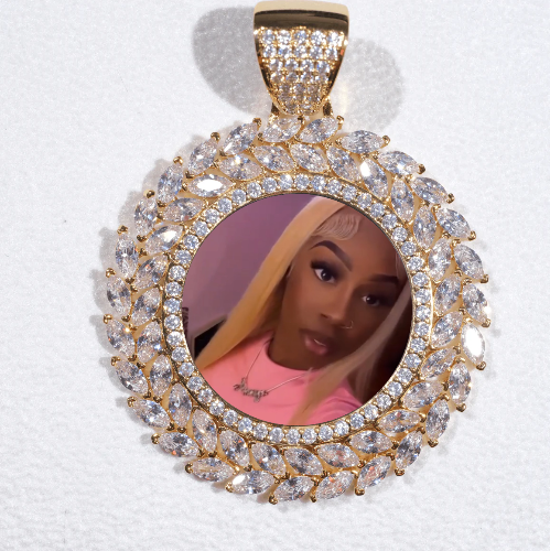Large 3D Wheat Ear Custom Picture Pendant