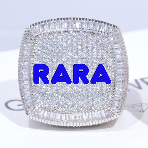 CUSTOM LETTER 3D ICED RING