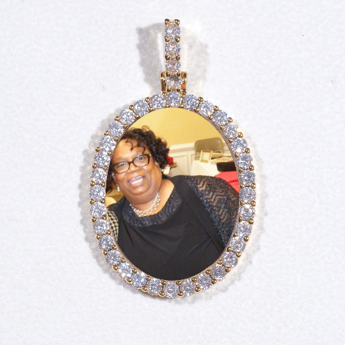 3D Oval Custom Picture Pendant