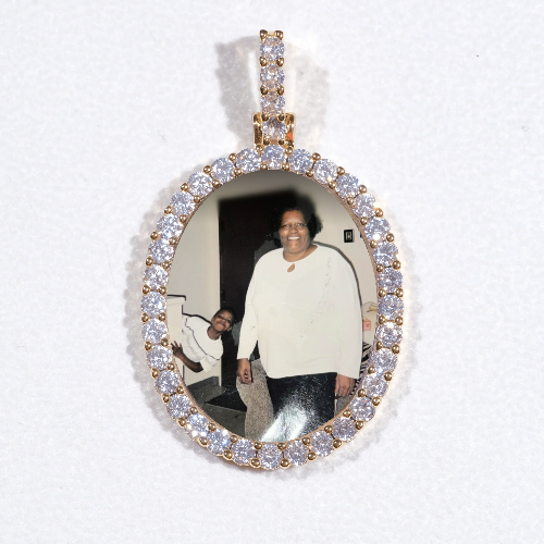 3D Oval Custom Picture Pendant