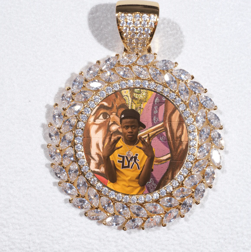 Large 3D Wheat Ear Custom Picture Pendant