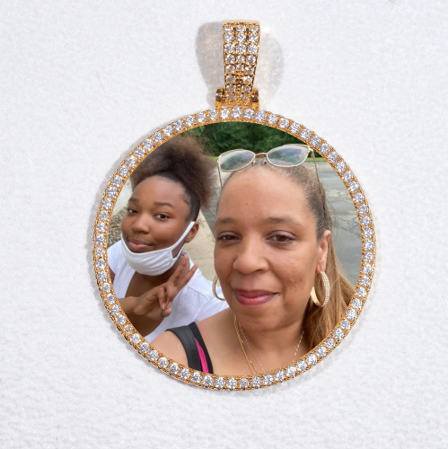 MEDIUM 3D CIRCLE CUSTOM PICTURE PENDANT
