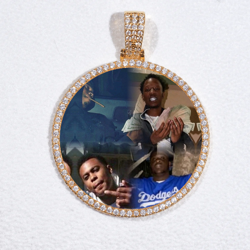MEDIUM 3D CIRCLE CUSTOM PICTURE PENDANT