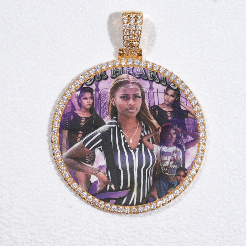 MEDIUM 3D CIRCLE CUSTOM PICTURE PENDANT