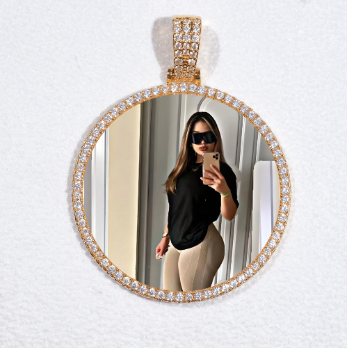 MEDIUM 3D CIRCLE CUSTOM PICTURE PENDANT