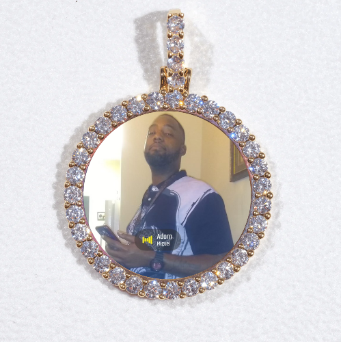3D CIRCLE CUSTOM PICTURE PENDANT SMALL SIZE