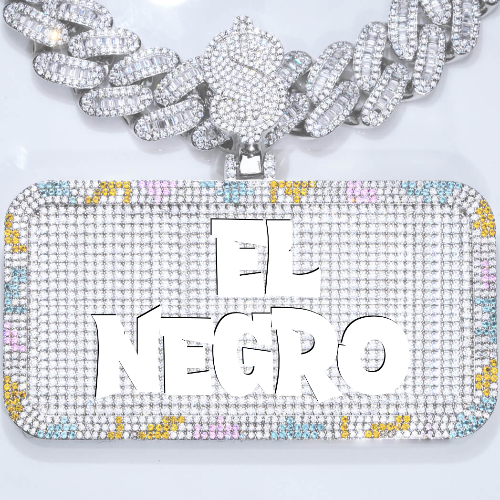 CUSTOM LETTER NECKLACE 3D COLORFUL SQUARE