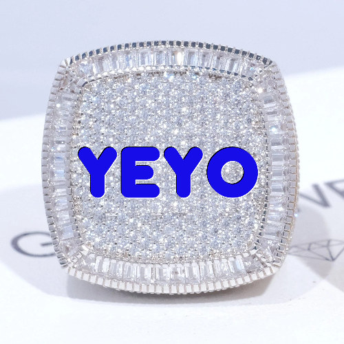 CUSTOM LETTER 3D ICED RING