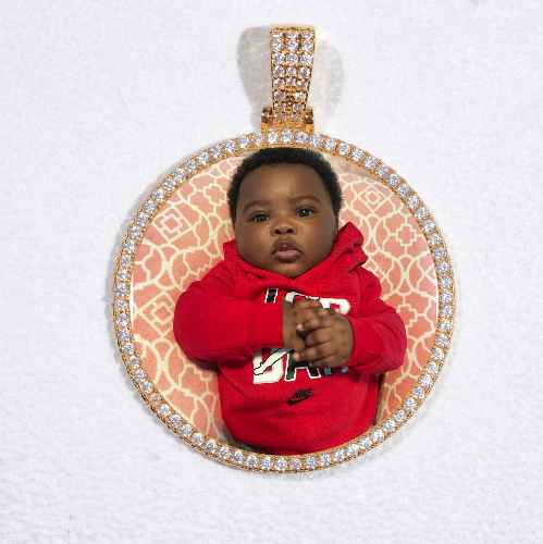 MEDIUM 3D CIRCLE CUSTOM PICTURE PENDANT