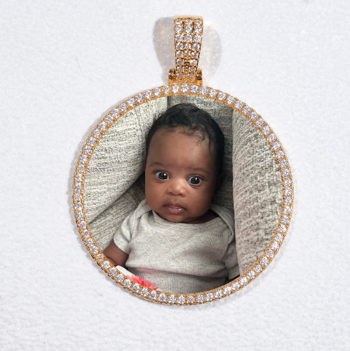 MEDIUM 3D CIRCLE CUSTOM PICTURE PENDANT