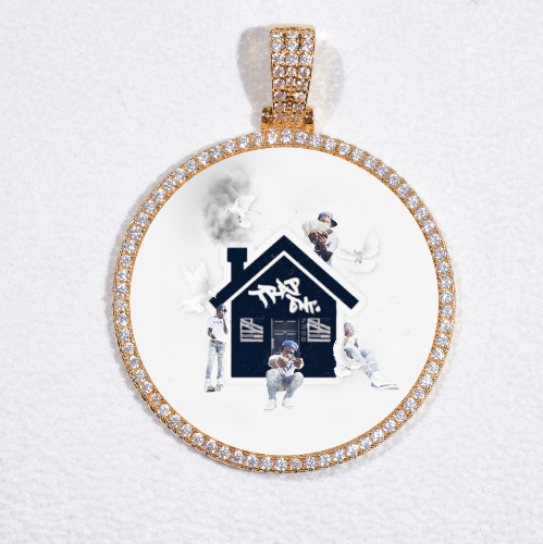 MEDIUM 3D CIRCLE CUSTOM PICTURE PENDANT