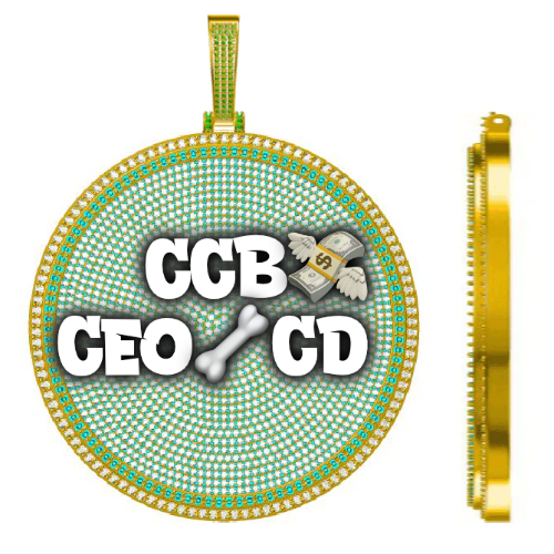 CUSTOM LETTER NECKLACE 3D BIG DISC