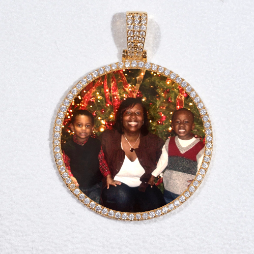 MEDIUM 3D CIRCLE CUSTOM PICTURE PENDANT