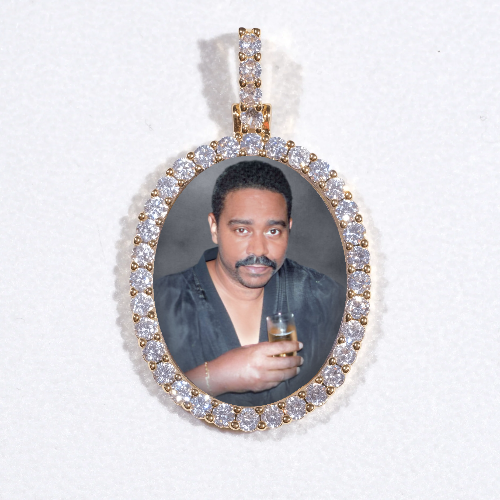 3D Oval Custom Picture Pendant