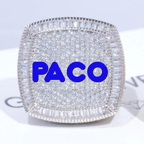 CUSTOM LETTER 3D ICED RING