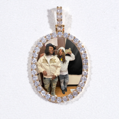 3D Oval Custom Picture Pendant