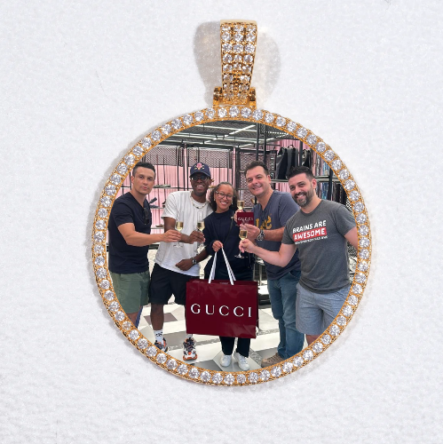 MEDIUM 3D CIRCLE CUSTOM PICTURE PENDANT