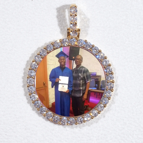 3D CIRCLE CUSTOM PICTURE PENDANT SMALL SIZE