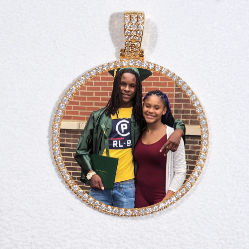 MEDIUM 3D CIRCLE CUSTOM PICTURE PENDANT