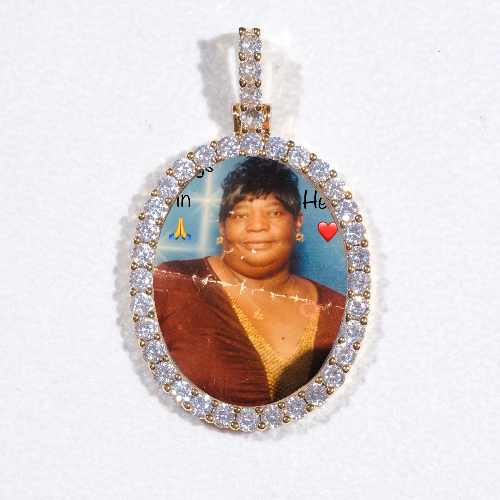 3D Oval Custom Picture Pendant