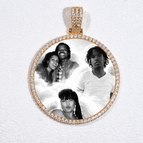 MEDIUM 3D CIRCLE CUSTOM PICTURE PENDANT