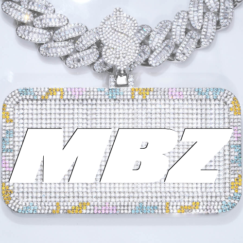 CUSTOM LETTER NECKLACE 3D COLORFUL SQUARE