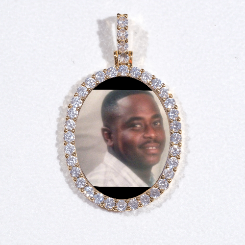 3D Oval Custom Picture Pendant