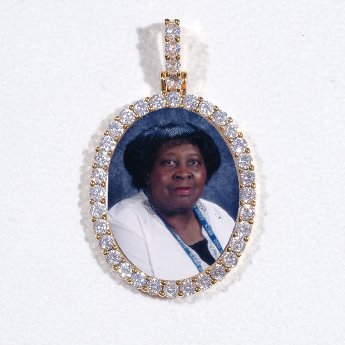 3D Oval Custom Picture Pendant