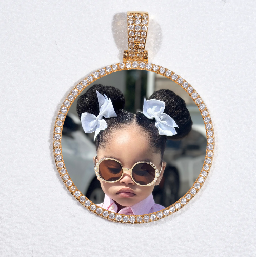 MEDIUM 3D CIRCLE CUSTOM PICTURE PENDANT