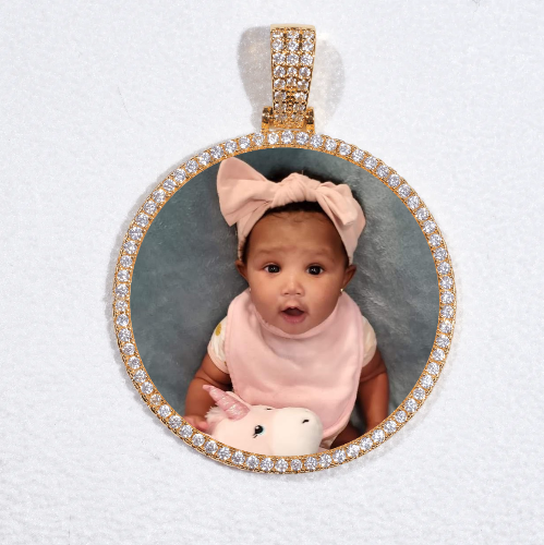MEDIUM 3D CIRCLE CUSTOM PICTURE PENDANT