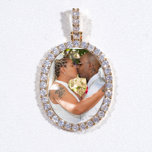 3D Oval Custom Picture Pendant