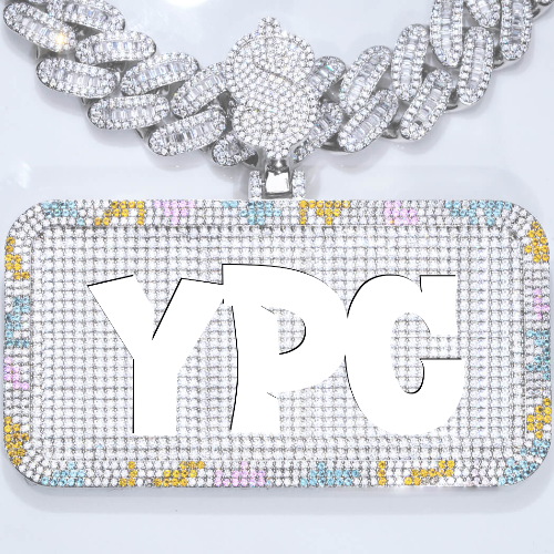CUSTOM LETTER NECKLACE 3D COLORFUL SQUARE