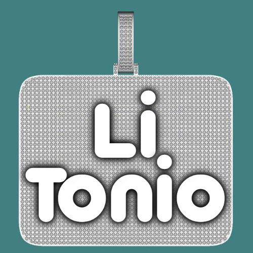 CUSTOM LETTER NECKLACE 3D BIG SQUARE