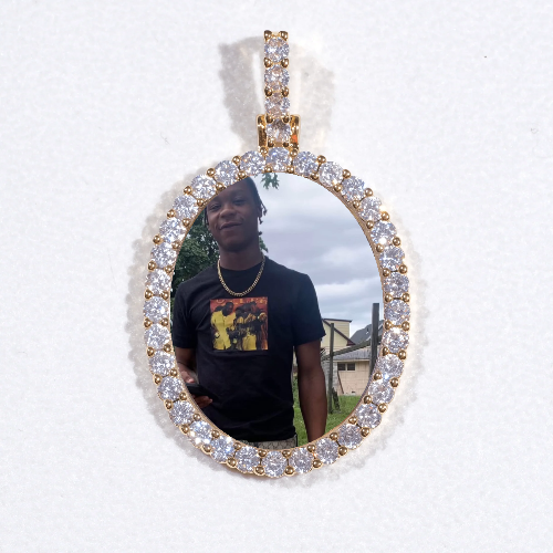 3D Oval Custom Picture Pendant