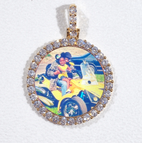 3D CIRCLE CUSTOM PICTURE PENDANT SMALL SIZE