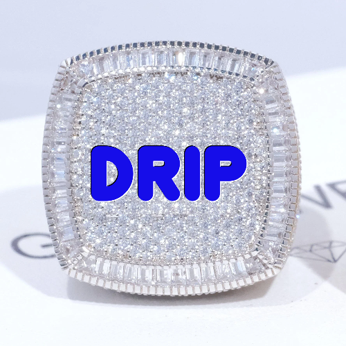 CUSTOM LETTER 3D ICED RING