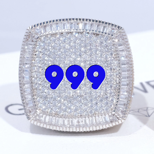 CUSTOM LETTER 3D ICED RING
