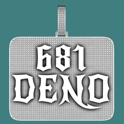 CUSTOM LETTER NECKLACE 3D BIG SQUARE