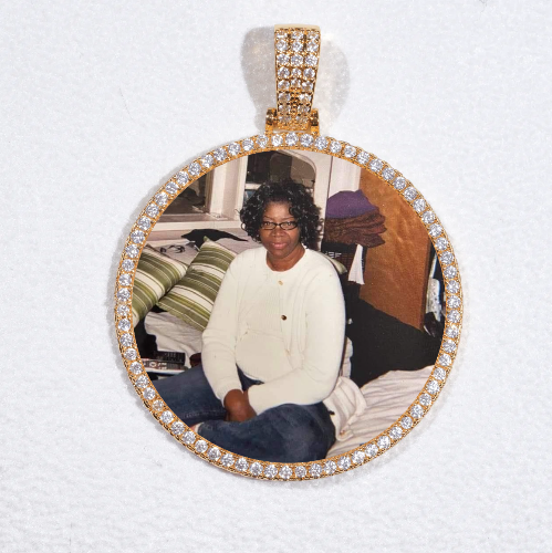 MEDIUM 3D CIRCLE CUSTOM PICTURE PENDANT